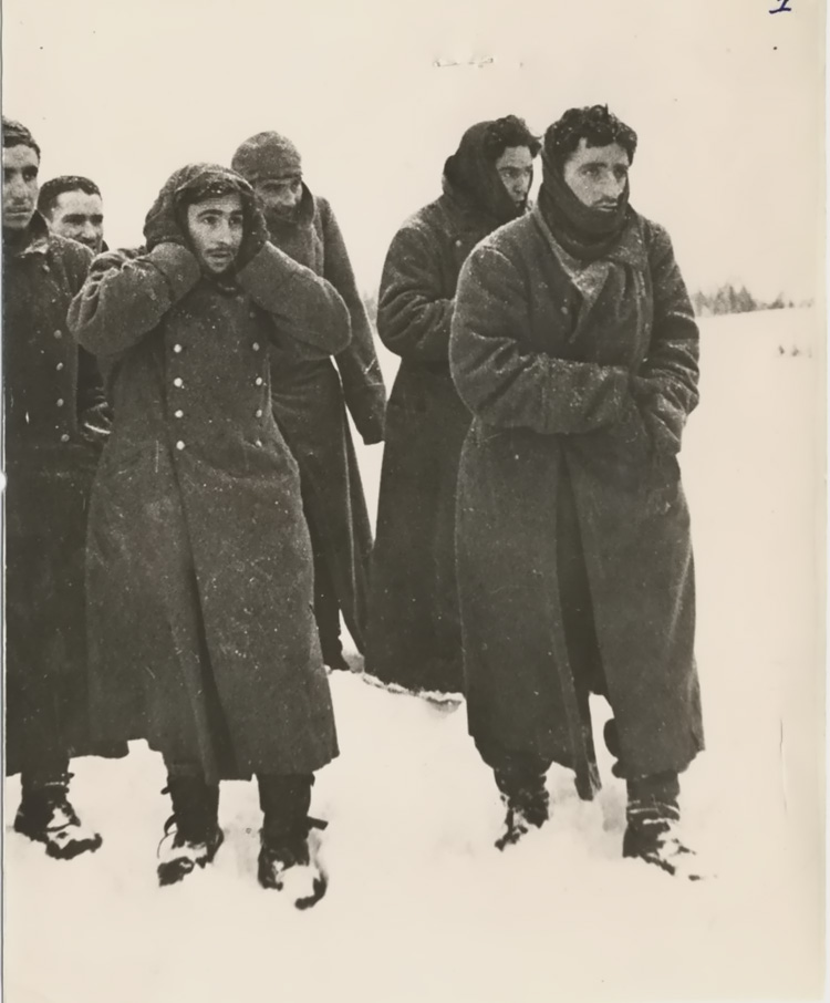 Miembros de la División Azul hechos prisioneros por el Ejército Soviético.